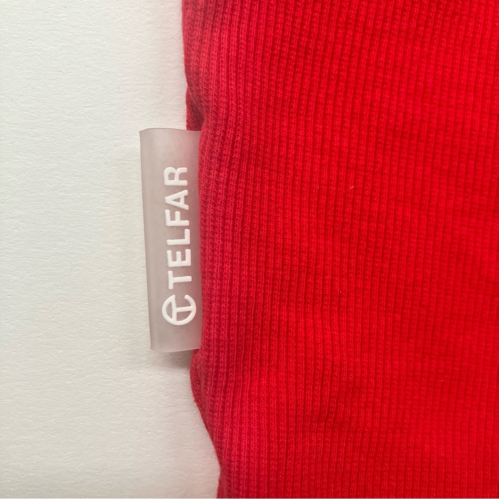 Telfar Rib Half Tank, Red, XS/S - Picture 7 of 8